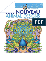 Dover Creative Haven Art Nouveau Animal Designs Coloring Book (Creative Haven Coloring Books) - Marty Noble