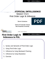 T0264 - Artificial Intelligence: Session 5 & 6 First Order Logic & Inference