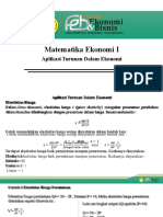 PPT. Pertemuan-13 Aplikasi Turunan (Matematika Ekonomi I)