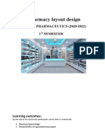 Pharmacy Layout Design: M.PHIL PHARMACEUTICS (2020-2022) 1 Semester