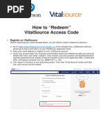 VitalSource Tutorial - How To Redeem Access Code