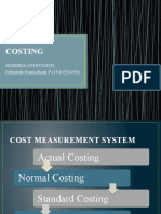 Standard Costing: SISMIRA (1910531029) Rahimah Ramadhani P (1910536050)