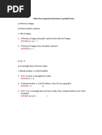 Write The Compound Statement in Symbolic Form.: Answer