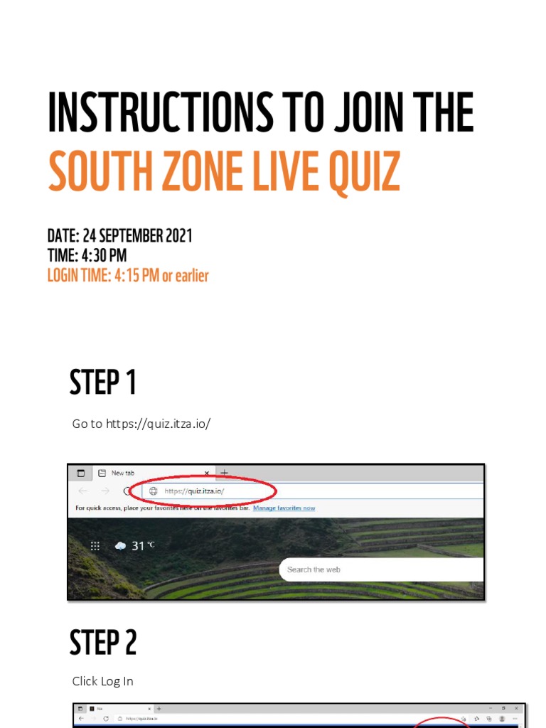 Join the South Zone Quiz Guide | PDF | Games & Activities | Computers