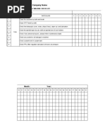 Daily Machine Check List - Drill Tap