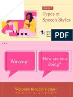 Types of Speech Styles