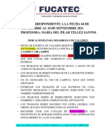 Taller Correspondiente A La Fecha 04 de Septiembre Al 18 de Septiembre 2021 Profesora: Maria Del Pilar Tellez Santos