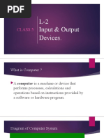 Class 5 L-2 Input & Output Devices