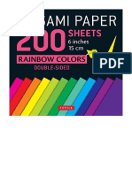 Origami Paper 200 sheets Rainbow Colors 6 (15 cm)