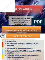 Long Term Evolution LTE: Sanjeev Banzal Telecom Regulatory Authority of India