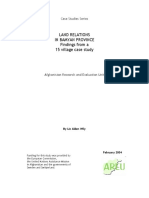 Land Relations in Bamyan Province Findings From A 15 Village Case Study