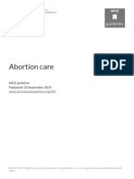 Abortion Care NICE Guideline