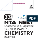 33 Years NEET Chapterwise Topicwise Solved Papers CHEMISTRY (2020 - 1988) 15th Edition by Disha Experts