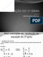 EQUAÇÃO DO 1º GRAU Parte 4