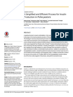 A Simplified and Efficient Process For Insulin Production in Pichia Pastoris