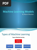 Machine Learning Models: by Mayuri Bhandari