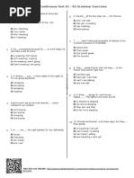 Present Continuous Test A1 - A2 Grammar Exercises