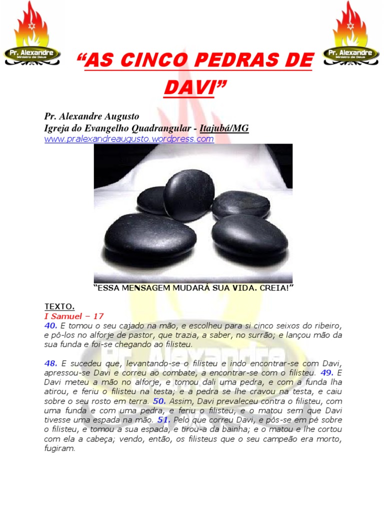 As Cinco Pedras de Davi PDF Davi Golias