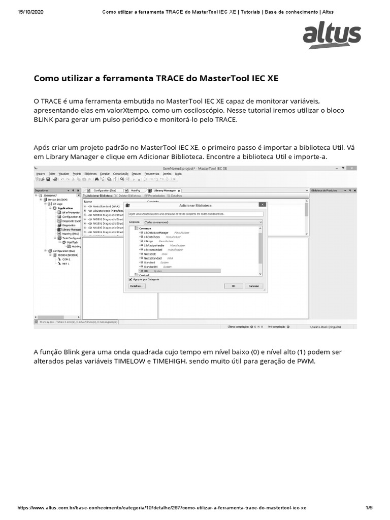 Como Utilizar A Ferramenta TRACE Do MasterTool IEC XE - Tutoriais ...