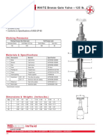 Fig. No. 208: RED WHITE Bronze Gate Valve - 125 LB