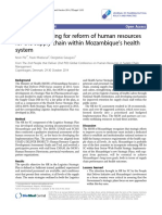 Strategic Planning For Reform of Human Resources For The Supply Chain Within Mozambique 'S Health System