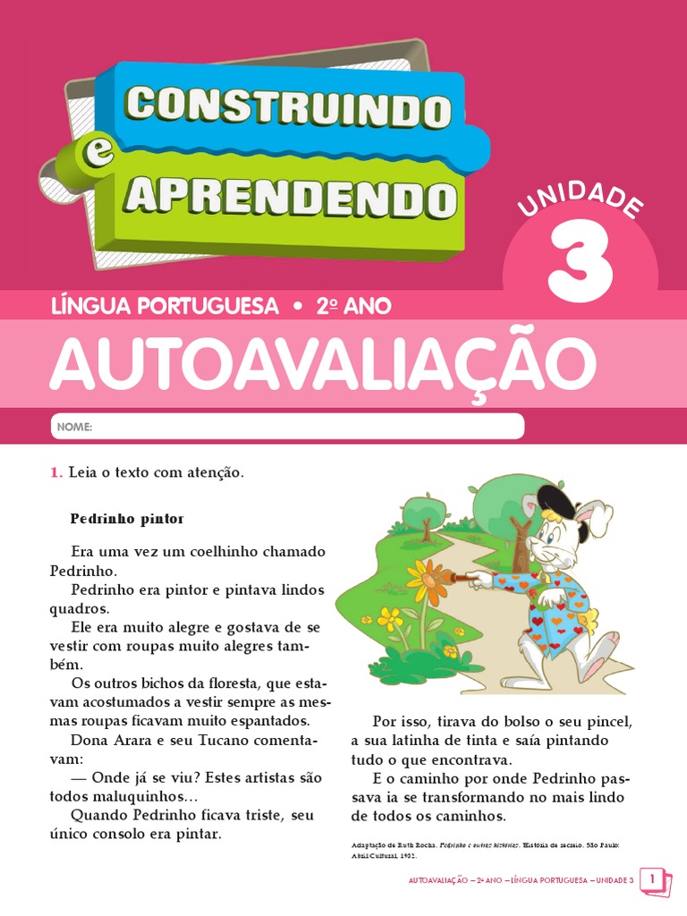 Autoavaliação de Língua Portuguesa 2º Ano | PDF