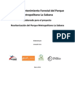 Plan de Mantenimiento Forestal Del Parque Metropolitano La Sabana