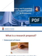 Writing and Presenting A Project Proposal To Academics