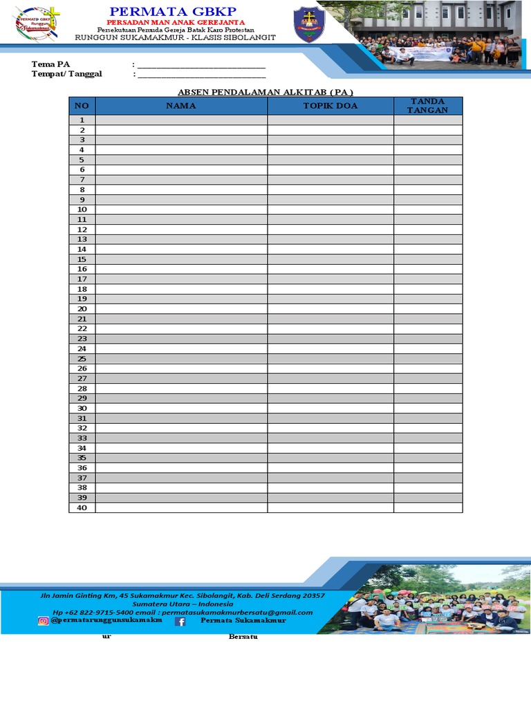 Panduan PA Permata GBKP 2025 | PDF