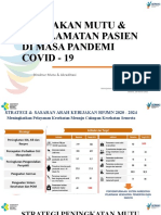 Kebijakan Mutu & Keselamatan Pasien Di Masa Pandemi Covid - 19