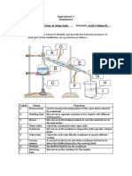 Worksheet - Experiment 2 Distillation