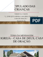 Discipulado das Crianças - Tema 2 - Igreja Casa de Deus Casa de Oração