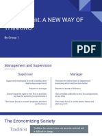 Management - A New Way of Thinking