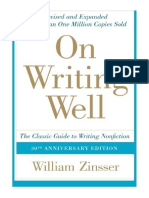On Writing Well: The Classic Guide To Writing Nonfiction - William Zinsser