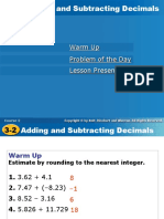 03 02 Adding and Subtracting Decimals