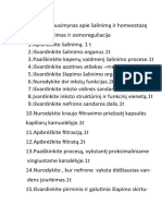 Kartojimo Klausimynas Apie Šalinimą Ir Homeostazę1kl