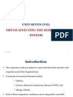 Unit-Seven (Vii) : Drugs Affecting The Respiratory System