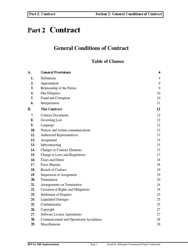1 General Conditions of Contract Management Information System and