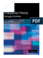 Probability Theory: The Logic of Science - E. T. Jaynes