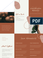 Brown and Pink Abstract Beauty SalesProduct Trifold Brochure