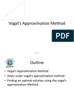 Vogal's Approximation Method