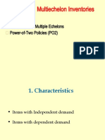 Chapter 8: Multiechelon Inventories: Characteristics Lot Sizing With Multiple Echelons Power-of-Two Policies (PO2)