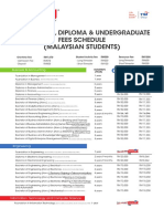 Foundation, Diploma & Undergraduate Fees Schedule