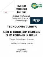 Antecedentes Históricos de Los Hospitales en México Época Colonial y México Independiente Siglo Xvi - XX