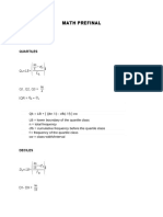 Math Prefinal Formulas