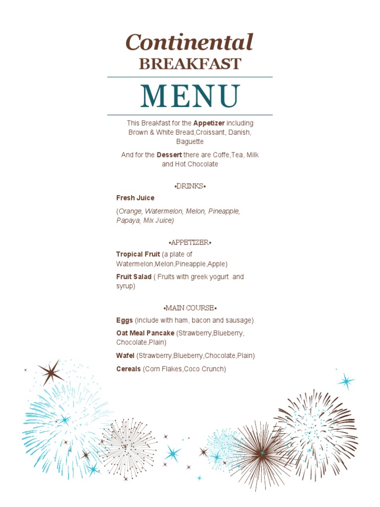Cont Menu | PDF | Cooking, Food & Wine | Wellness