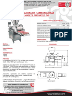 Ficha Tecnica Formadora de Hamburguesas PDF