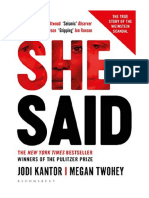 She Said: The New York Times Bestseller From The Journalists Who Broke The Harvey Weinstein Story - Jodi Kantor