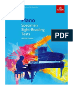 Piano Specimen Sight-Reading Tests, Grade 7 - Keyboard Instruments