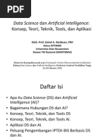 Data Science Dan Artificial Intelligence:: Konsep, Teori, Teknik, Tools, Dan Aplikasi